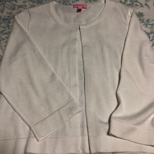 Lilly Pulitzer white 3/4 sleeve sweater